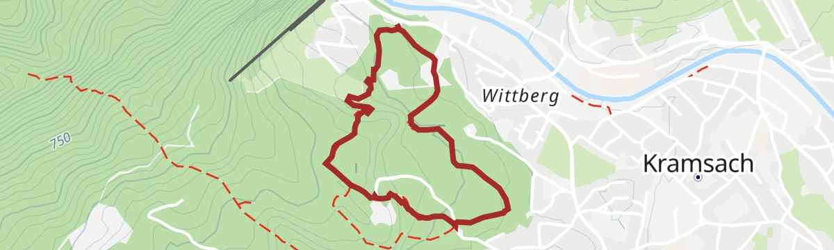 Route map: Kloster Hilariberg über Fitnessmeile mit Kreuzweg